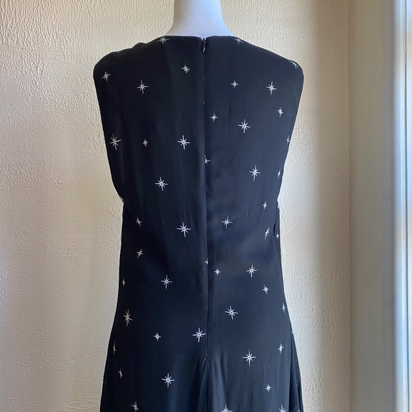 NWT Reformation Ashton Constellation black and white crepe midi dress Sz 8 - Picture 5 of 11
